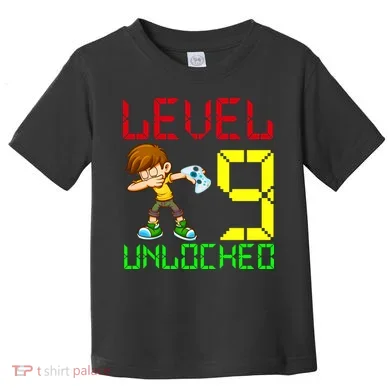 Level Up Age 9 Unlocked Toddler T-Shirt