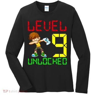 Level Up Age 9 Unlocked Women's Long Sleeve Shirt