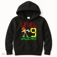 Level Up Age 9 Unlocked Kids Hoodie thumb 0