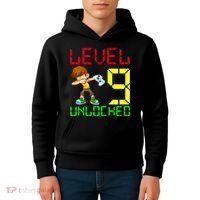 Level Up Age 9 Unlocked Kids Hoodie thumb 4