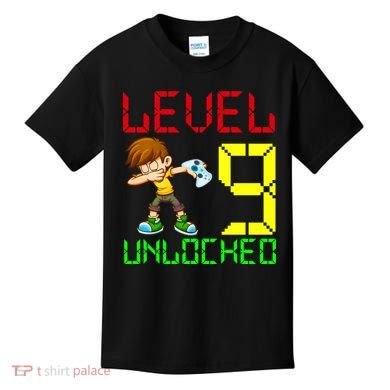 Level Up Age 9 Unlocked Kids T-Shirt
