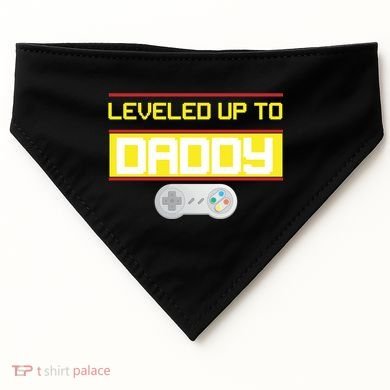 Leveled Up To Daddy Gamer USA-Made Doggie Bandana