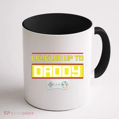 Leveled Up To Daddy Gamer Coffee Mug back