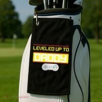 Leveled Up To Daddy Gamer Golf Towel thumb 2