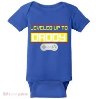 Leveled Up To Daddy Gamer Baby Bodysuit thumb 0