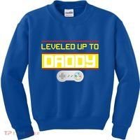 Leveled Up To Daddy Gamer Kids Sweatshirt thumb 0