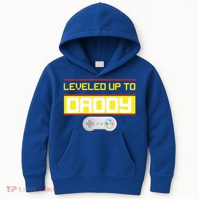 Leveled Up To Daddy Gamer Kids Hoodie