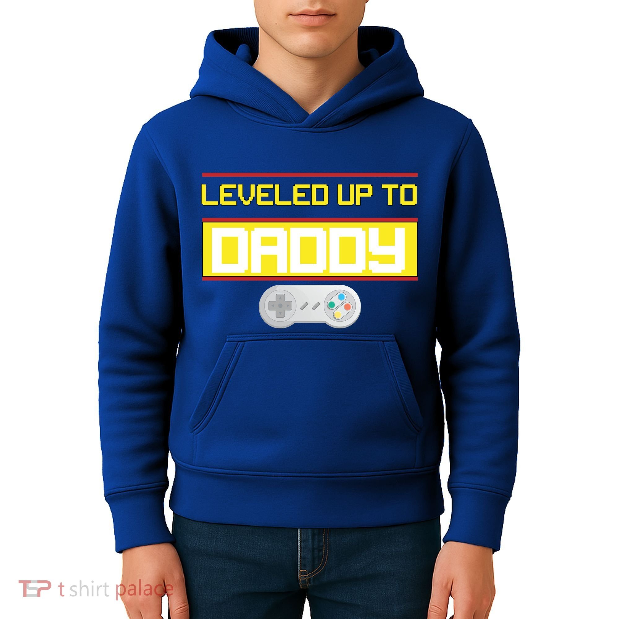 Leveled Up To Daddy Gamer Kids Hoodie