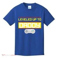 Leveled Up To Daddy Gamer Kids T-Shirt thumb 0