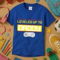 Leveled Up To Daddy Gamer Kids T-Shirt thumb 3