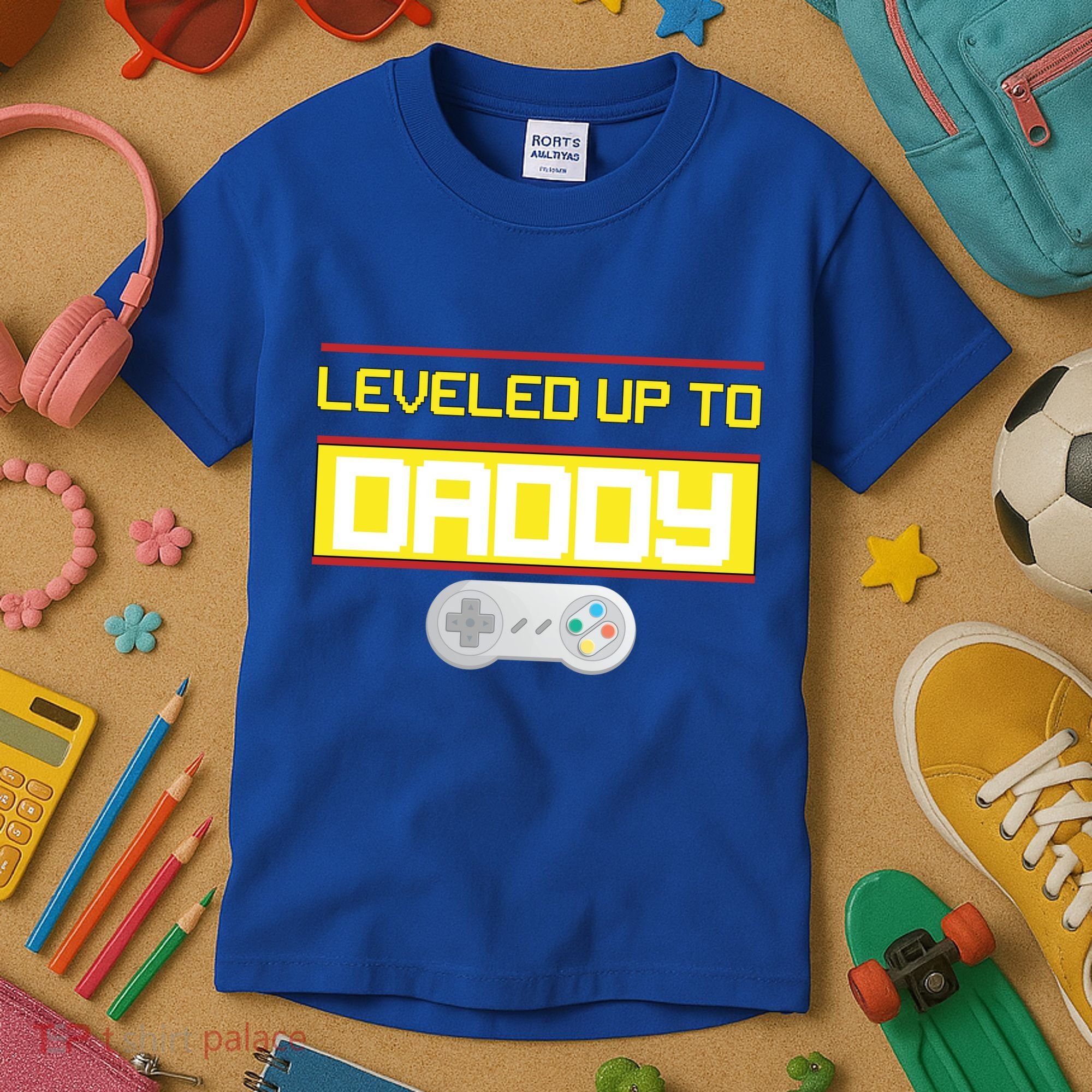 Leveled Up To Daddy Gamer Kids T-Shirt