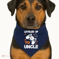 Leveled Up To Uncle USA-Made Doggie Bandana thumb 1