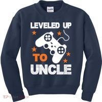Leveled Up To Uncle Kids Sweatshirt thumb 0