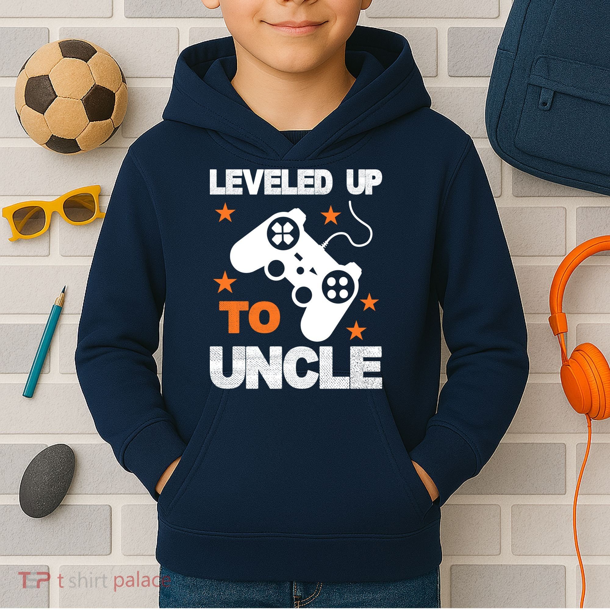 Leveled Up To Uncle Kids Hoodie