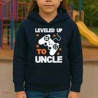 Leveled Up To Uncle Kids Hoodie thumb 3