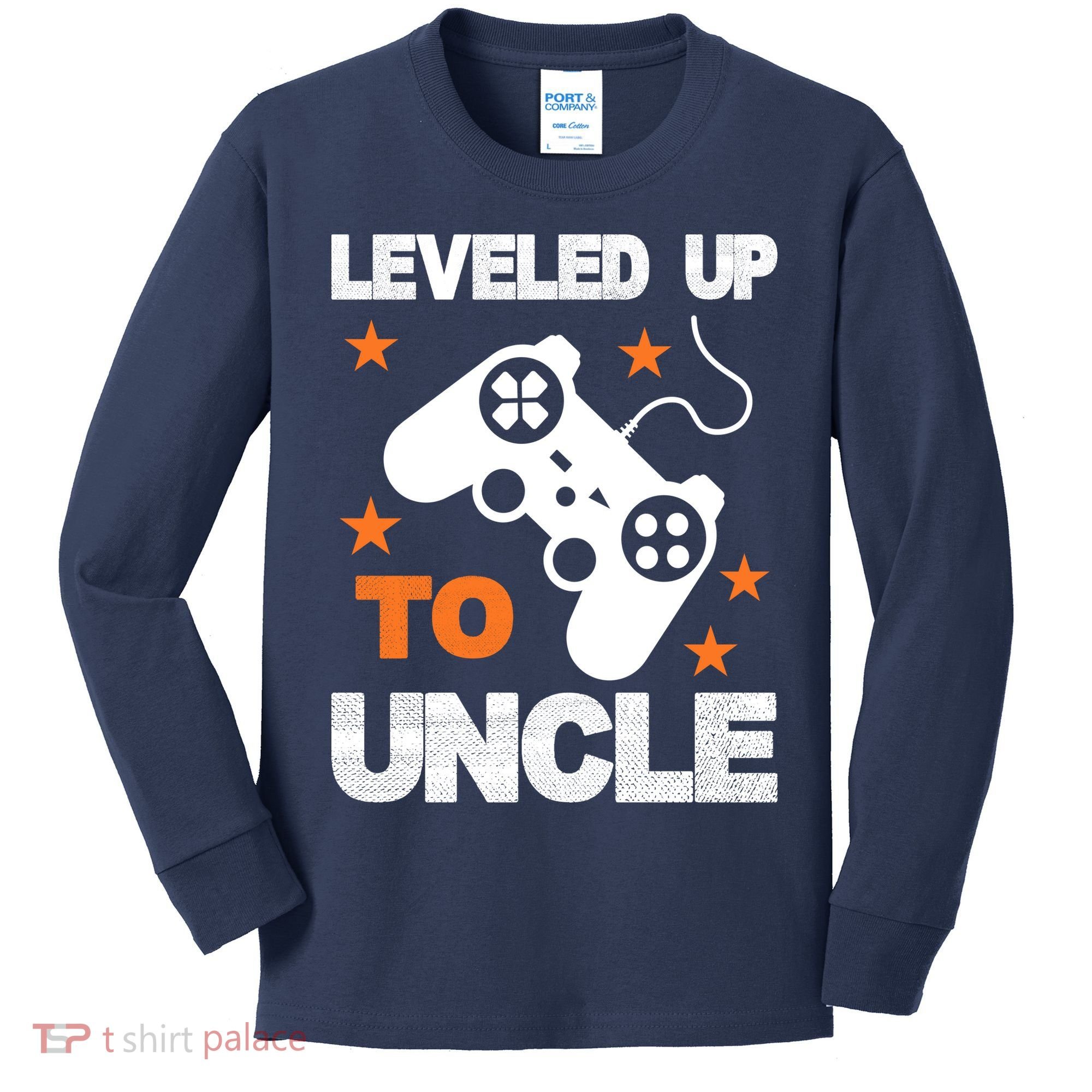 Leveled Up To Uncle Kids Long Sleeve Shirt