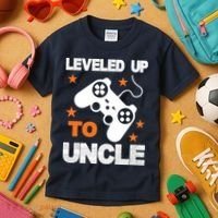 Leveled Up To Uncle Kids T-Shirt thumb 3