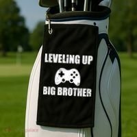 Leveling Up Big Brother Golf Towel thumb 2