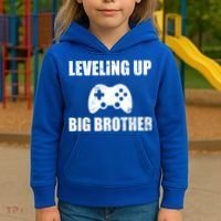 Leveling Up Big Brother Kids Hoodie thumb 3