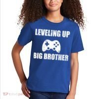Leveling Up Big Brother Kids T-Shirt thumb 2