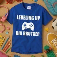 Leveling Up Big Brother Kids T-Shirt thumb 3