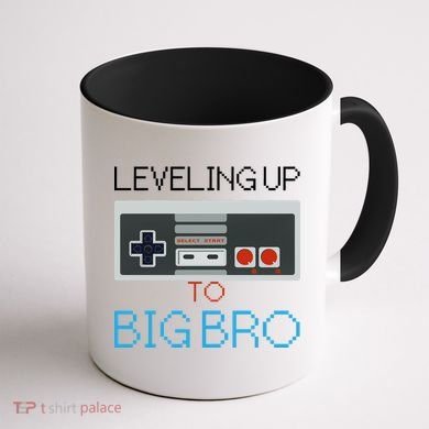 Leveling Up To Big Bro Coffee Mug back