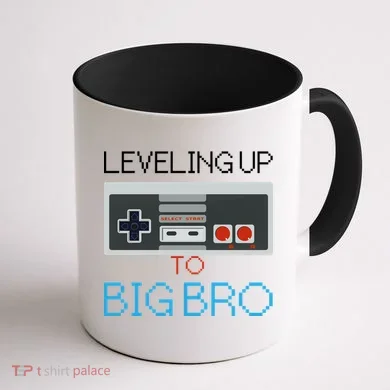 Leveling Up To Big Bro Coffee Mug back