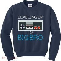 Leveling Up To Big Bro Kids Sweatshirt thumb 0