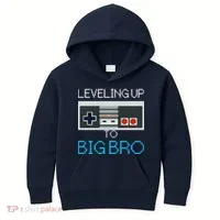 Leveling Up To Big Bro Kids Hoodie thumb 0