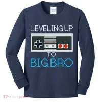 Leveling Up To Big Bro Kids Long Sleeve Shirt thumb 0