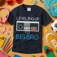 Leveling Up To Big Bro Kids T-Shirt thumb 3