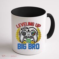 Leveling Up To Big Bro Brother Video Gaming Coffee Mug thumb 1
