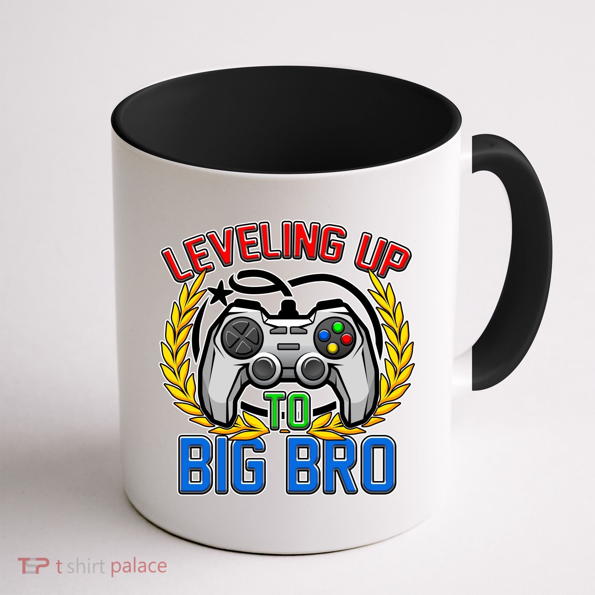 Leveling Up To Big Bro Brother Video Gaming Coffee Mug