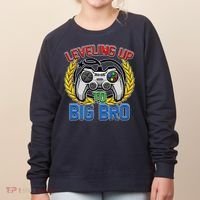 Leveling Up To Big Bro Brother Video Gaming Women's Sweatshirt thumb 0