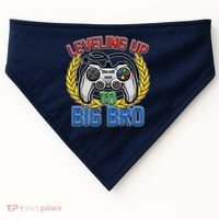 Leveling Up To Big Bro Brother Video Gaming USA-Made Doggie Bandana thumb 0