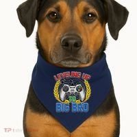 Leveling Up To Big Bro Brother Video Gaming USA-Made Doggie Bandana thumb 1