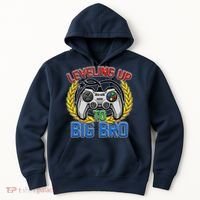 Leveling Up To Big Bro Brother Video Gaming Hoodie thumb 0