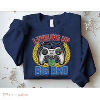 Leveling Up To Big Bro Brother Video Gaming Sweatshirt thumb 2