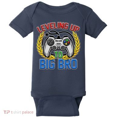 Leveling Up To Big Bro Brother Video Gaming Baby Bodysuit