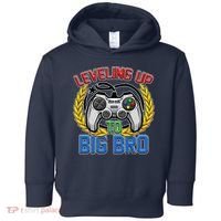 Leveling Up To Big Bro Brother Video Gaming Toddler Hoodie thumb 0