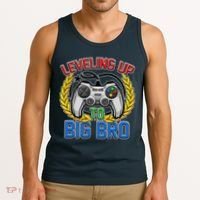 Leveling Up To Big Bro Brother Video Gaming Tank Top thumb 3