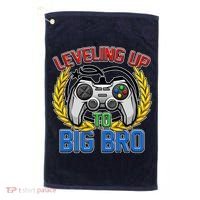 Leveling Up To Big Bro Brother Video Gaming Golf Towel thumb 0