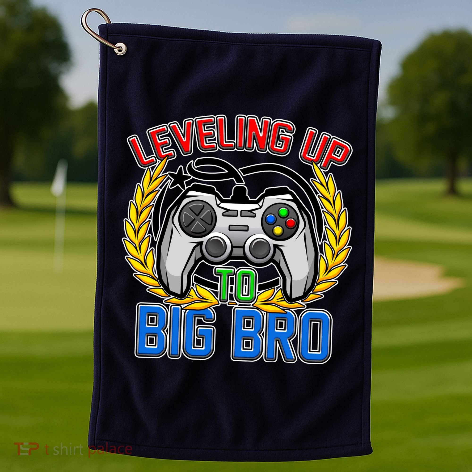 Leveling Up To Big Bro Brother Video Gaming Golf Towel