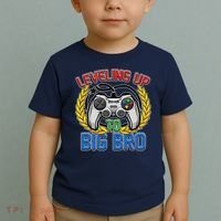 Leveling Up To Big Bro Brother Video Gaming Toddler T-Shirt thumb 2