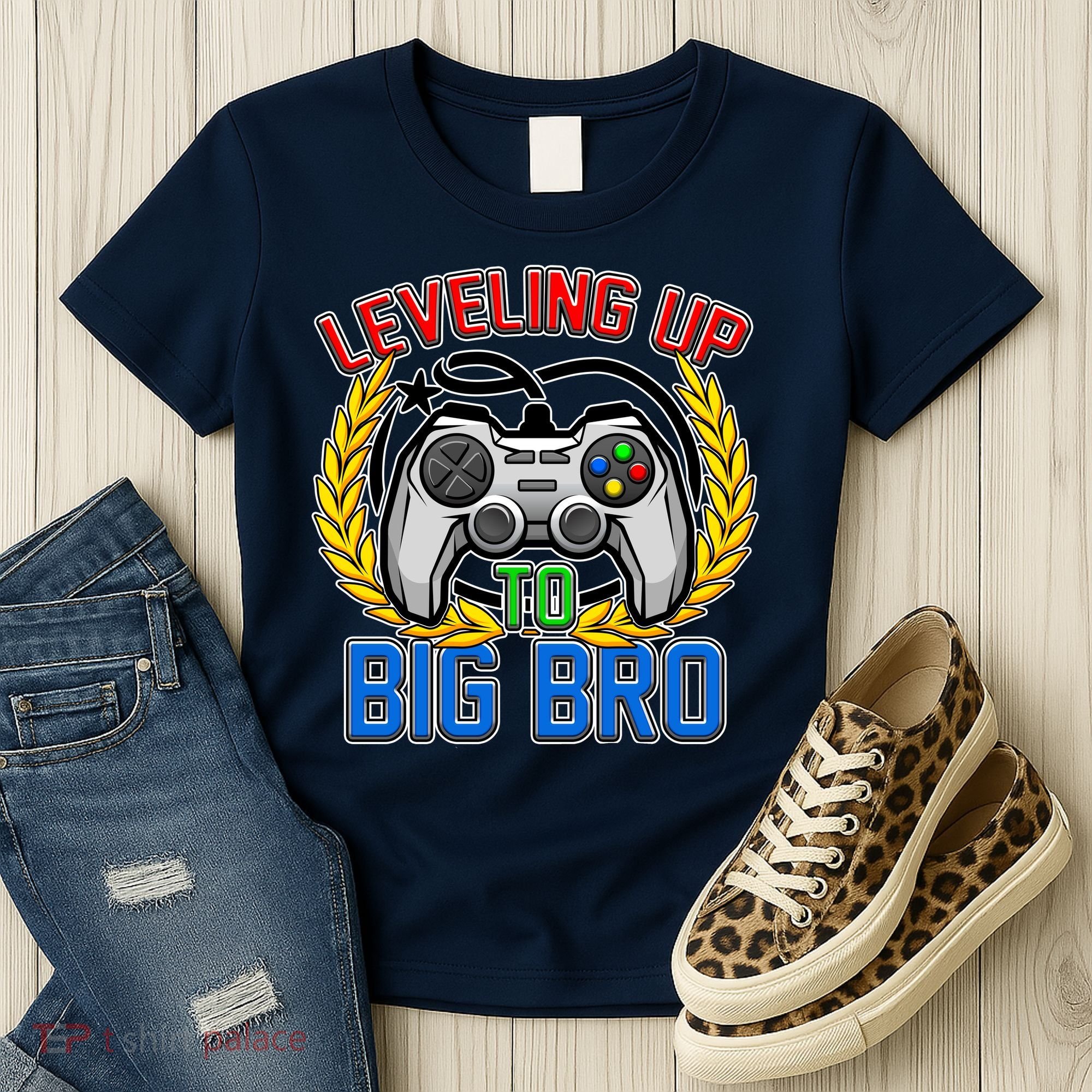 Leveling Up To Big Bro Brother Video Gaming Women's T-Shirt