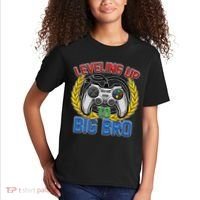 Leveling Up To Big Bro Brother Video Gaming Kids T-Shirt thumb 2