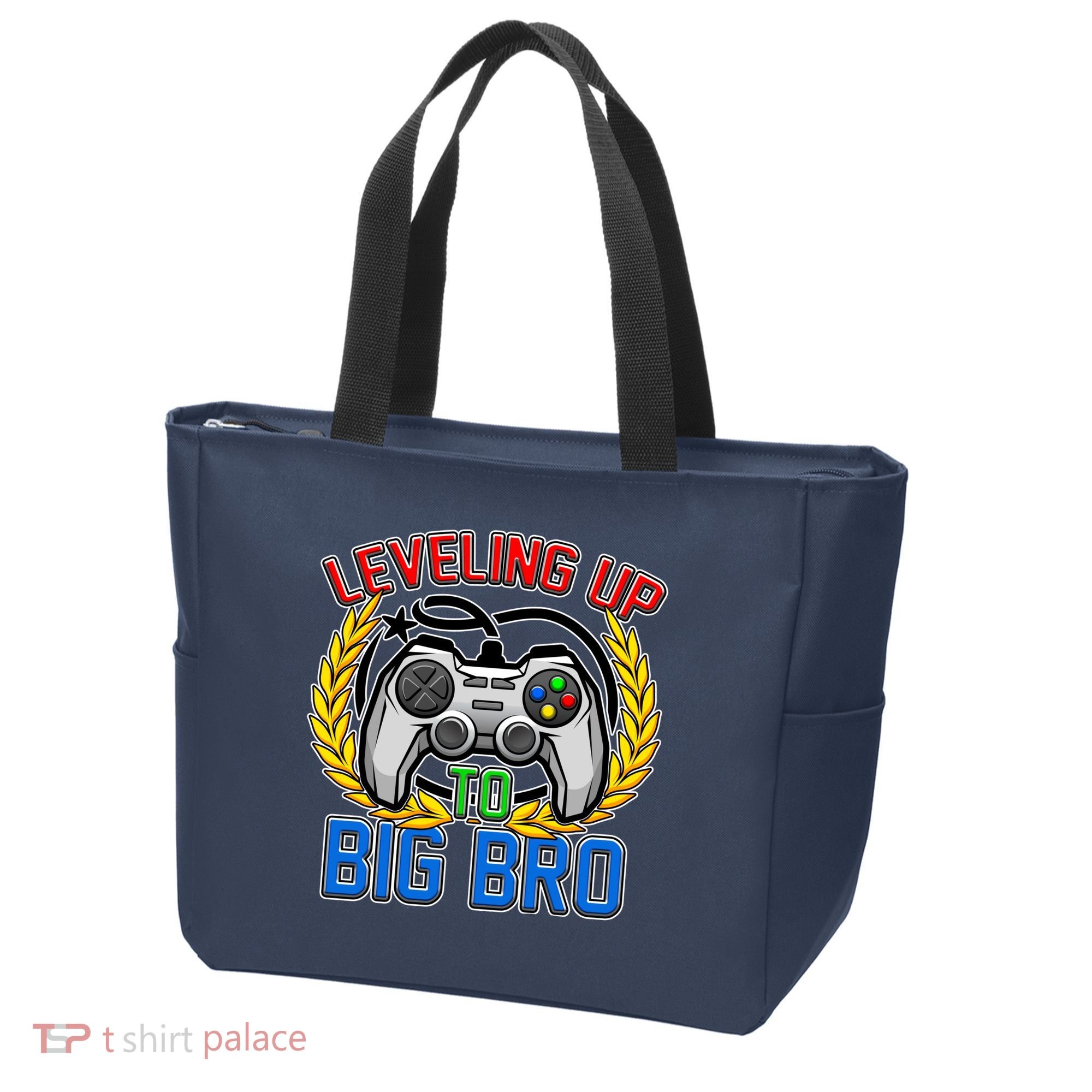 Leveling Up To Big Bro Brother Video Gaming Tote Bag