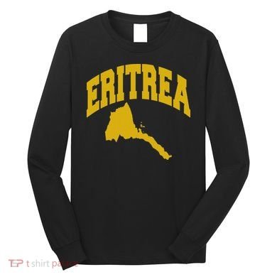 Love Eritrea With Eritrean Map Eritrea Pride Long Sleeve Shirt