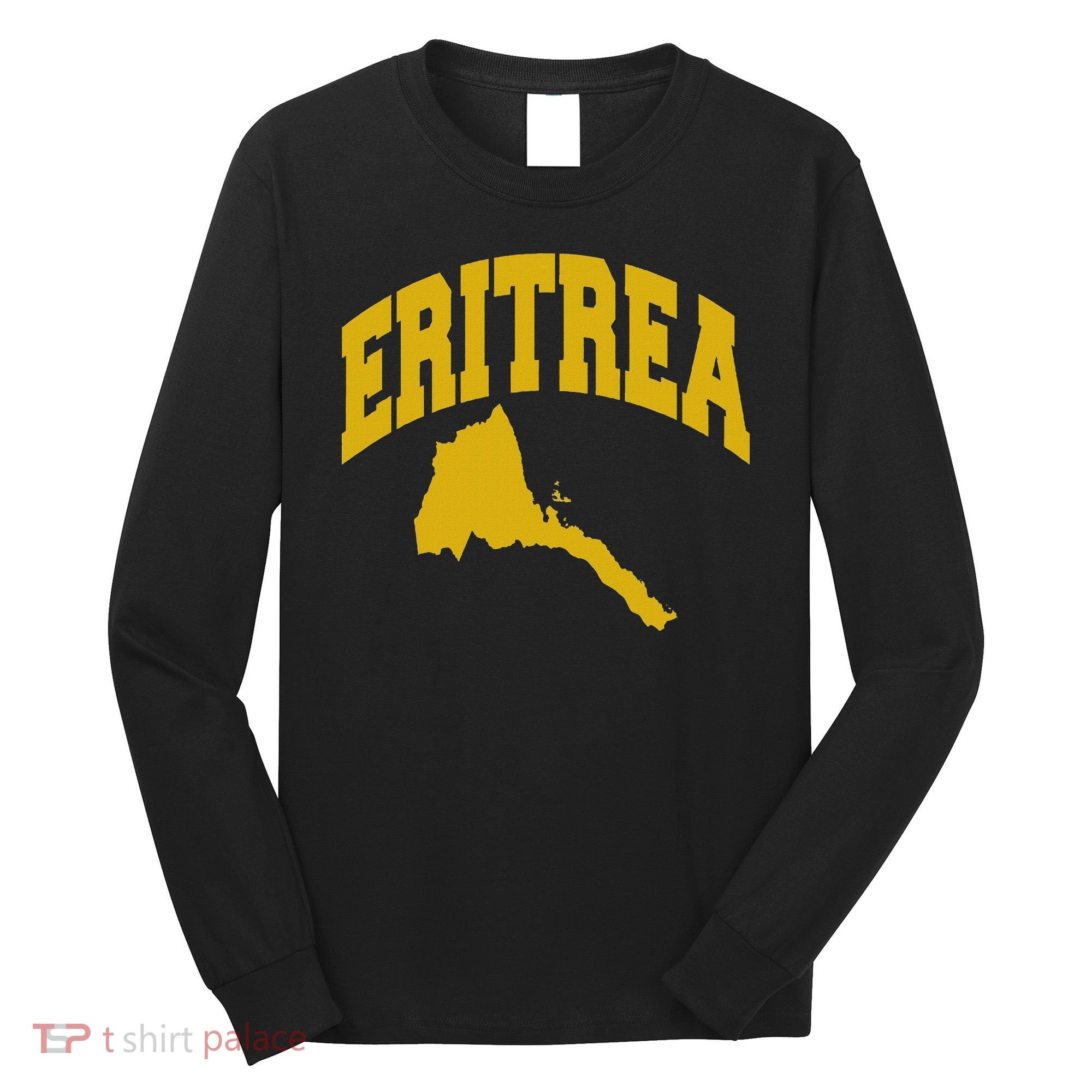 Love Eritrea With Eritrean Map Eritrea Pride Long Sleeve Shirt