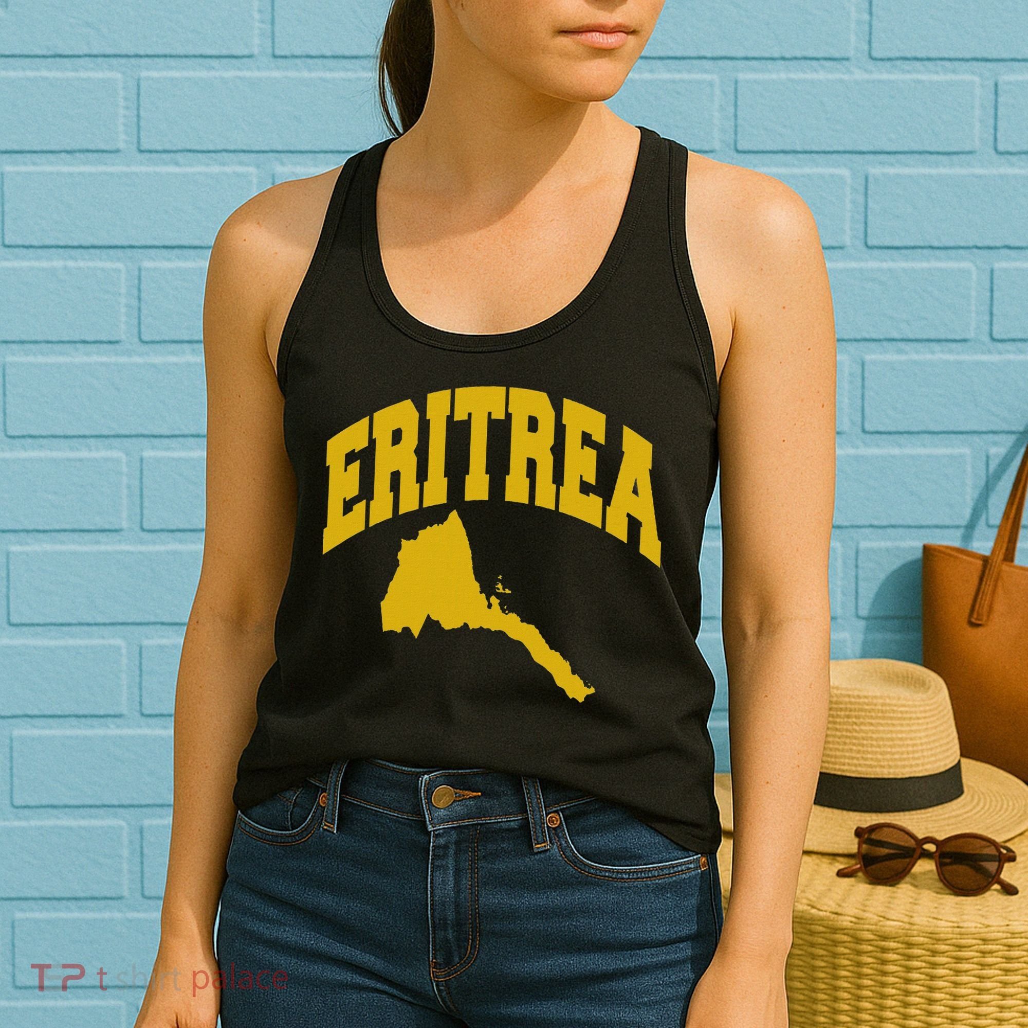 Love Eritrea With Eritrean Map Eritrea Pride Women's Tank Top